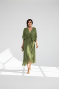 MARTA | VESTIDO DE CHIFFON CON ESCOTE EN V