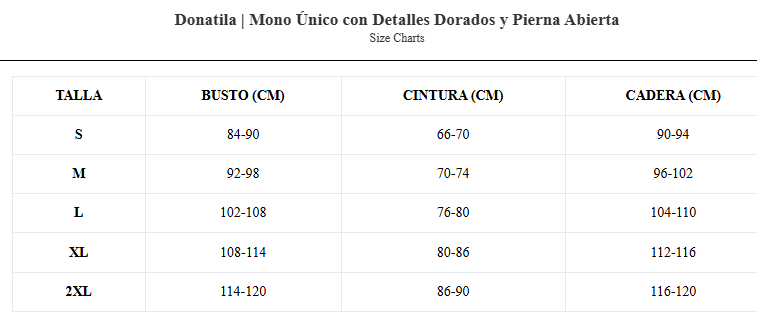 Donatila | Mono Único con Detalles Dorados y Pierna Abierta