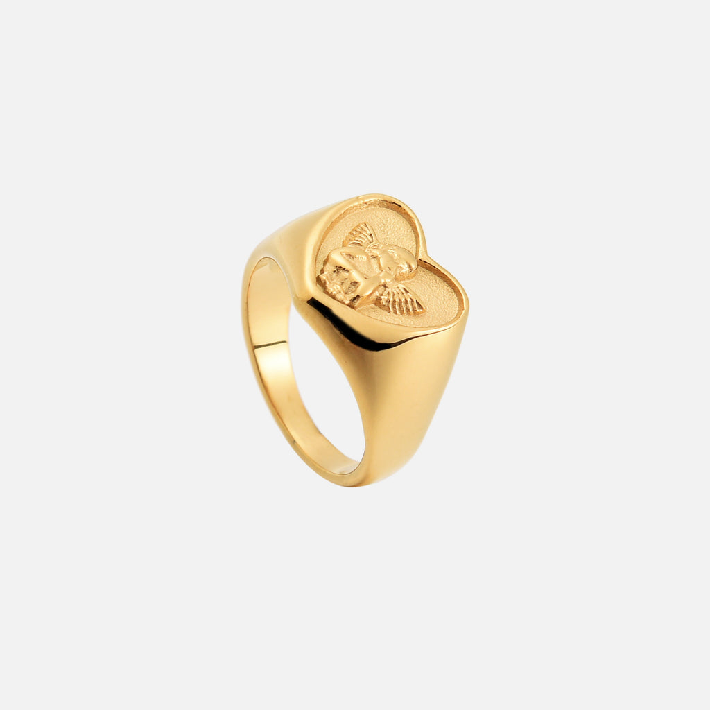 Anillo de ángel en forma de corazón
