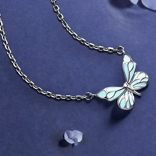 Blue Dream | Collar Mariposa Azul Luminosa