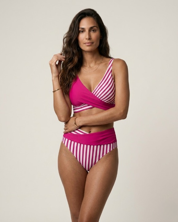 Bikini Cruzado a Rayas