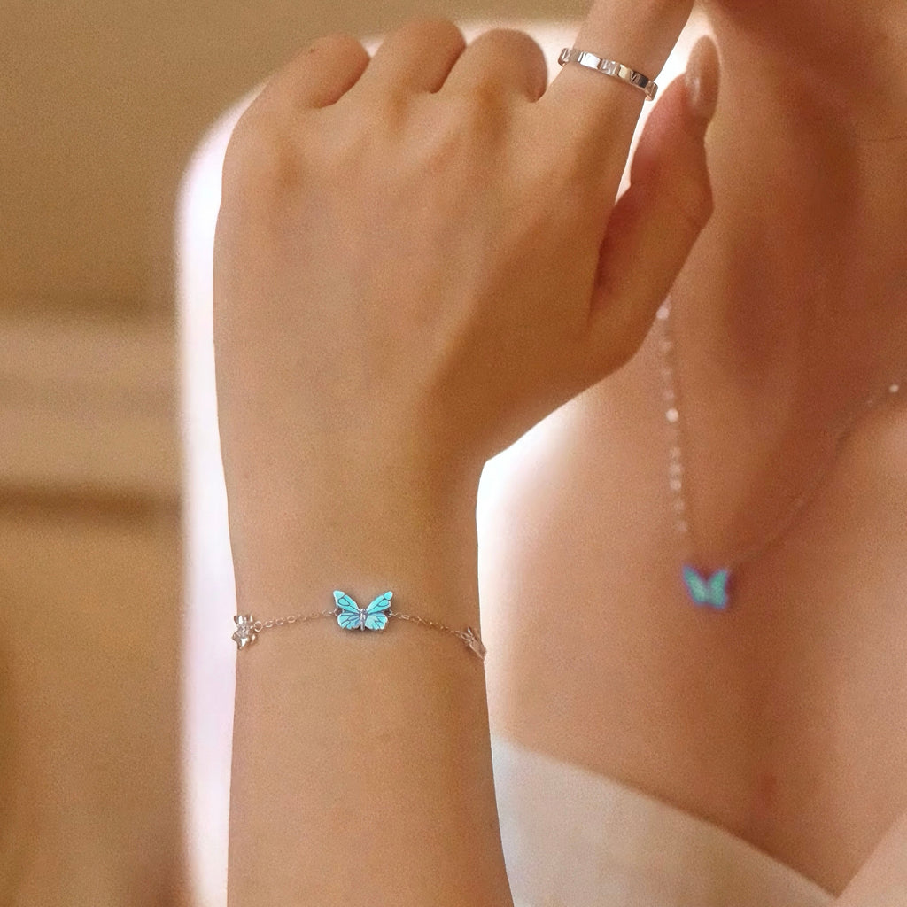 Blue Dream | Collar Mariposa Azul Luminosa