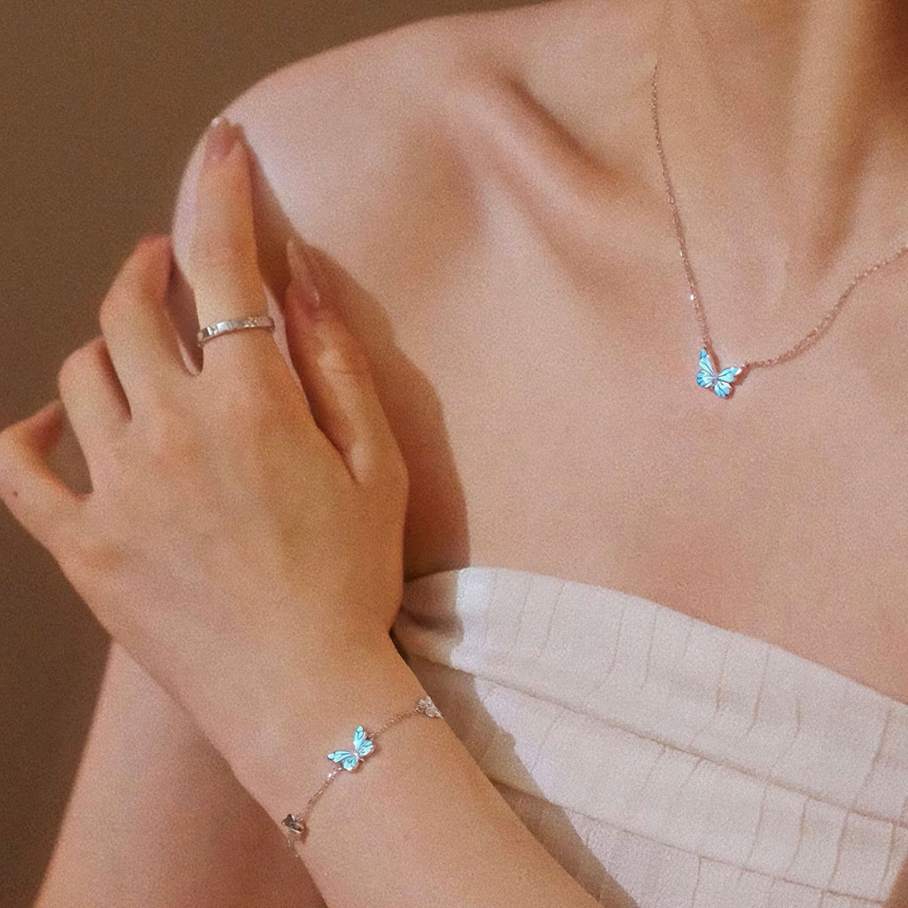 Blue Dream | Collar Mariposa Azul Luminosa