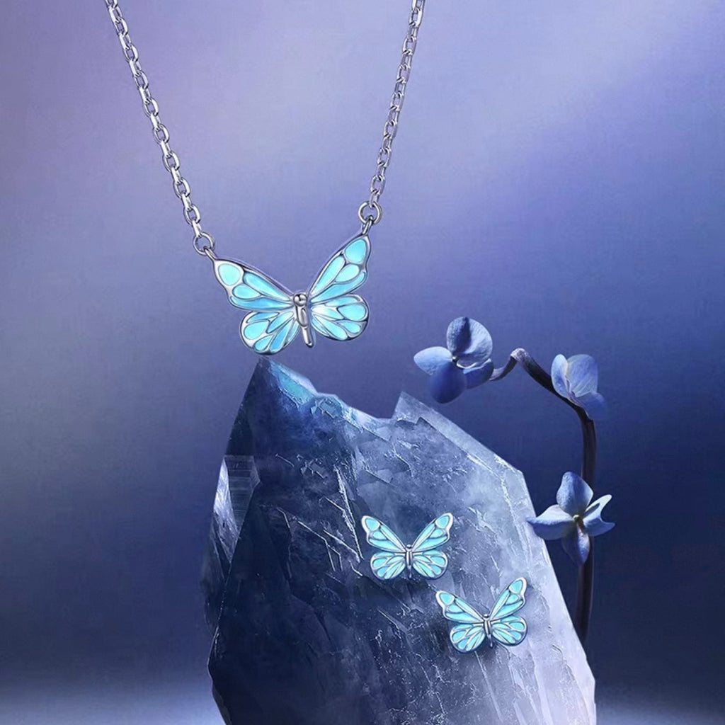 Blue Dream | Collar Mariposa Azul Luminosa