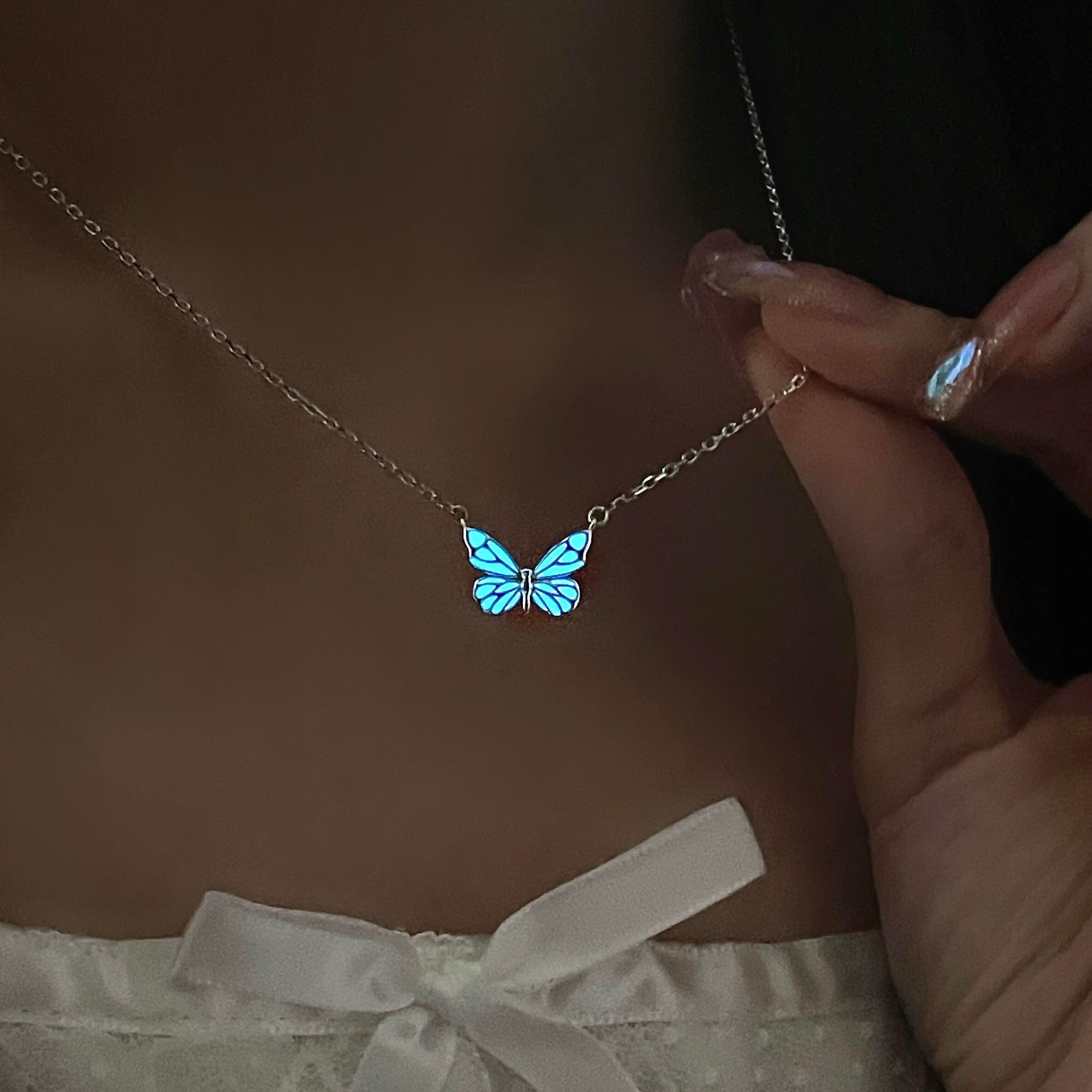 Blue Dream | Collar Mariposa Azul Luminosa