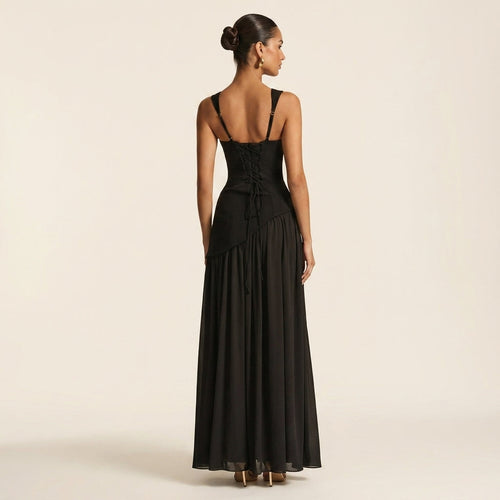 Amaya | Vestido Maxi Corsé Espalda Lace-Up