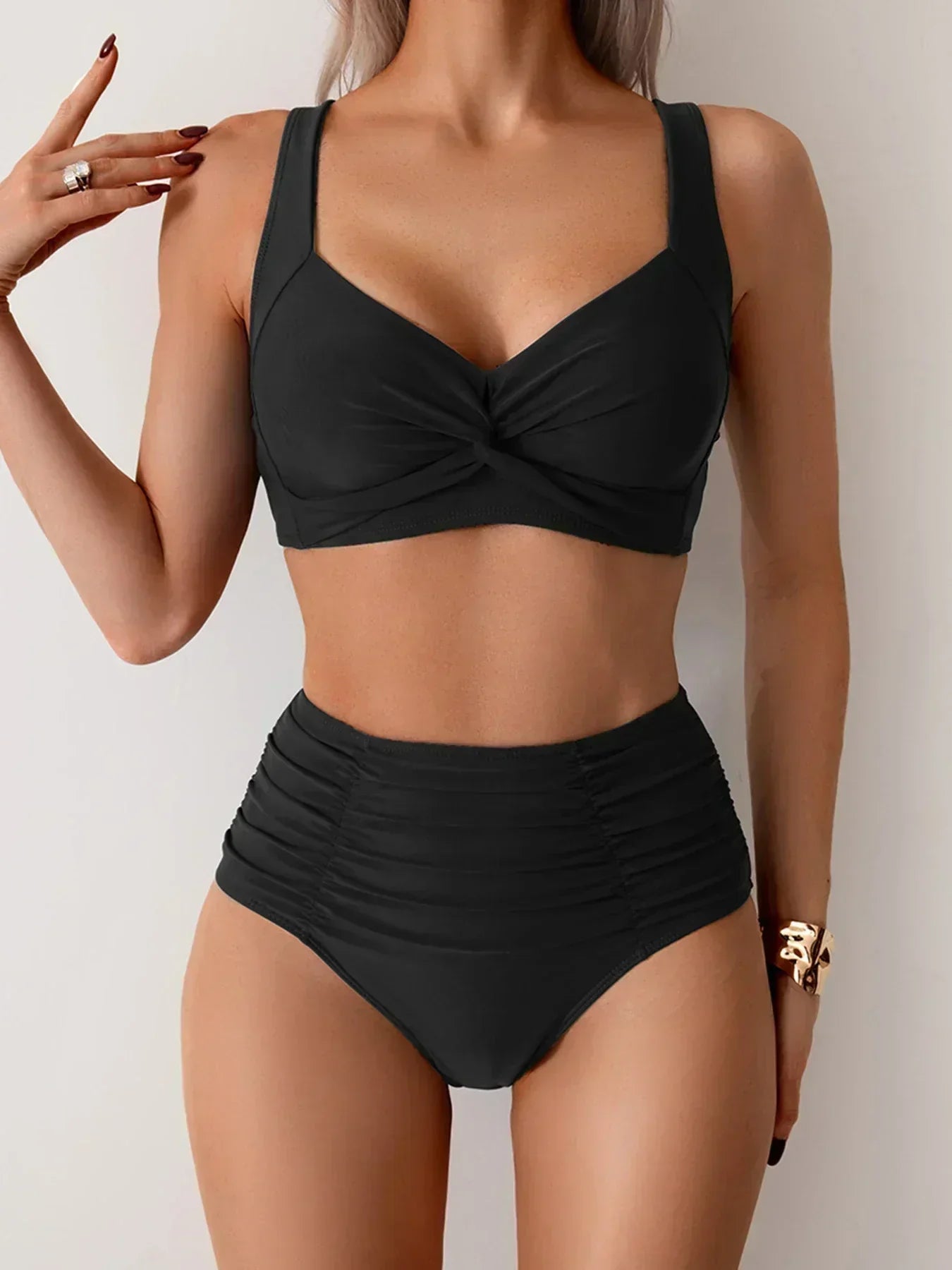 Nicoletta | Bikini con tejido fruncido